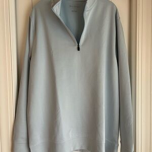 Hickey Freeman Sky Blue Zip-Up Sweater